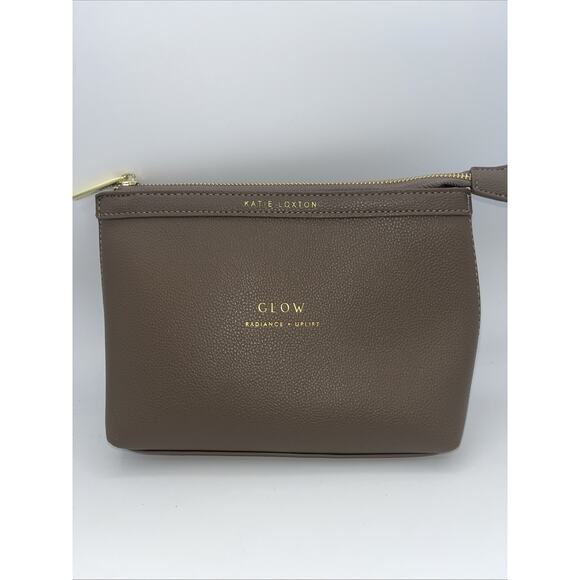 KATIE LOXTON LONDON Sparkle Everyday makeup case pouch clutch 10”x7”2 gold-tone - Picture 1 of 7